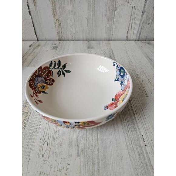 Pier 1 flower Bohemian serving a bowl platter salad ironstone spring - Picture 7 of 7
